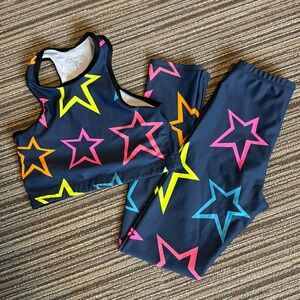 Gold sheep kids leggings and top